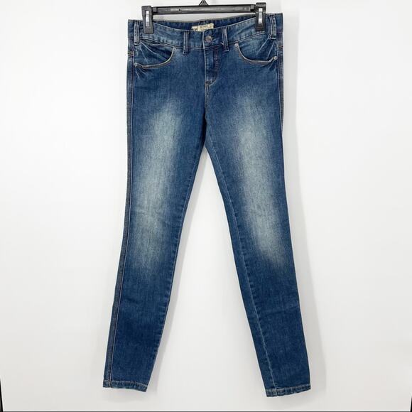 Free People Denim - Free People Mid Rise Skinny Jeans 27 Y2K Retro Boho Bohemian Casual
